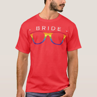 Womens Rainbow Colors Bride LGBT T - Shirt