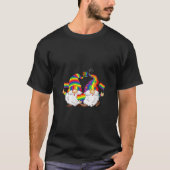 Womens Rainbow Pride Gnomes LGBTQ Christmas Gay Qu T-Shirt (Vorderseite)