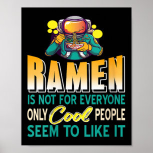 Womens Ramen liebt nur Raumfahrer Funny Noo Poster