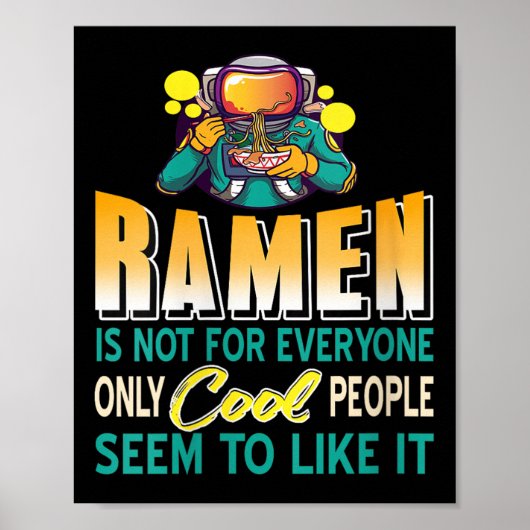 Womens Ramen liebt nur Raumfahrer Funny Noo Poster (Vorne)