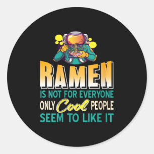 Womens Ramen liebt nur Raumfahrer Funny Noo Runder Aufkleber