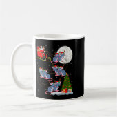 Womens Rat Rodents Santa Sleigh Flying Funny Magic Kaffeetasse (Links)