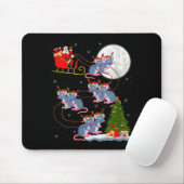 Womens Rat Rodents Santa Sleigh Flying Funny Magic Mousepad (Mit Mouse)
