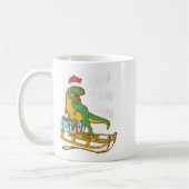 Womens Rawr Rawr Rawr Funny Christmas Dino Sleigh Kaffeetasse (Links)