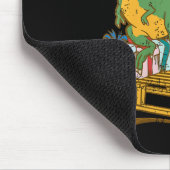 Womens Rawr Rawr Rawr Funny Christmas Dino Sleigh Mousepad (Ecke)