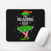 Womens Reading Elf Christmas Family Girls Women El Mousepad (Mit Mouse)