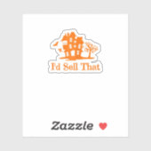 Womens Realtor Halloween würde ich dieses echte An Aufkleber (Blatt)