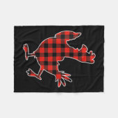 Womens Red Buffalo Plaid Pajama Chicken Merry Chri Fleecedecke (Vorderseite (Horizontal))