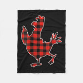 Womens Red Buffalo Plaid Pajama Chicken Merry Chri Fleecedecke (Vorderseite)