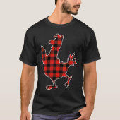 Womens Red Buffalo Plaid Pajama Chicken Merry Chri T-Shirt (Vorderseite)