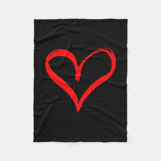 Women's Red Heart Funny Cute Design For Men Women  Fleecedecke (Vorderseite)