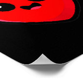 Women's Red Heart Funny Cute Design For Men Women  Poster (Ecke)