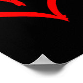 Women's Red Heart Funny Cute Design For Men Women  Poster (Ecke)