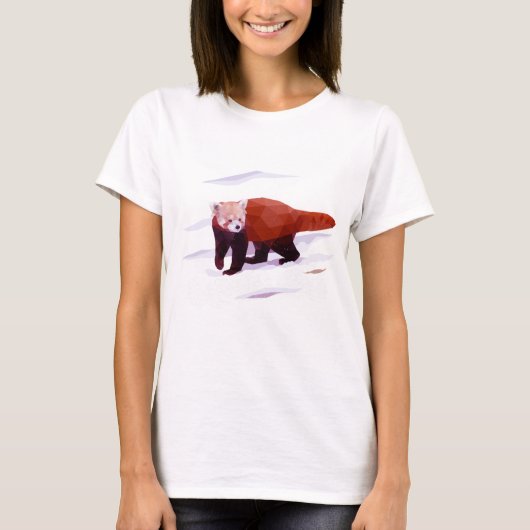 Womens Red Panda Polygon T - Shirt (Vorderseite)