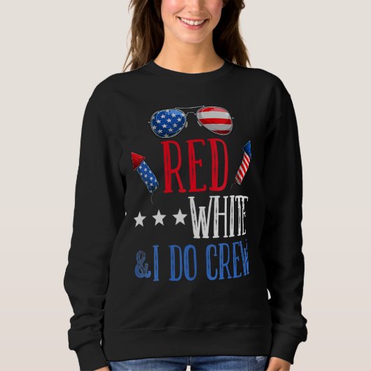 Womens Red White & I Do Crew 4th of July Bachelore Sweatshirt (Vorderseite)