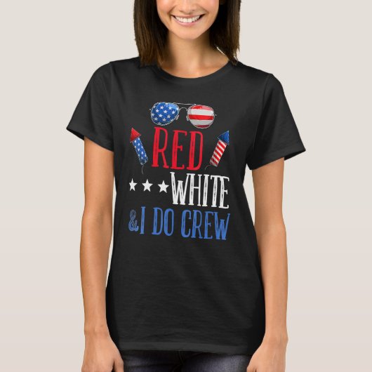 Womens Red White & I Do Crew 4th of July Bachelore T-Shirt (Vorderseite)