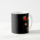 Womens Reindeer Santa Sleigh Flying Funny Magical Kaffeetasse (VorderseiteRechts)