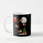 Womens Reindeer Santa Sleigh Flying Funny Magical Kaffeetasse (Links)