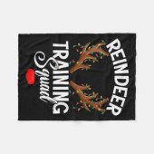 Womens Reindeer Training Squad Team Running Family Fleecedecke (Vorderseite (Horizontal))
