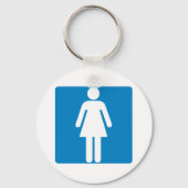 Women's Restroom Highway Sign Schlüsselanhänger (Vorderseite)