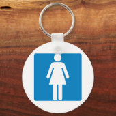Women's Restroom Highway Sign Schlüsselanhänger (Vorderseite)