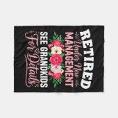 Womens Retired Under New Management See Grandkids Fleecedecke (Vorderseite (Horizontal))