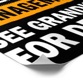 Womens Retired Under New Management See Grandkids Poster (Ecke)