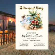 Women's Retirement Beach Aloha Blume Party