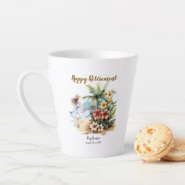 Women's Retirement Beach Aloha Blume Party Milchtasse