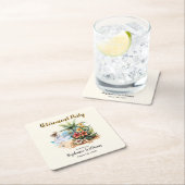 Women's Retirement Beach Aloha Blume Party Rechteckiger Pappuntersetzer (Vor Ort)