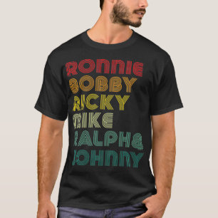 Womens Retro 80er ronnie bobby ricky Mike ralph un T-Shirt
