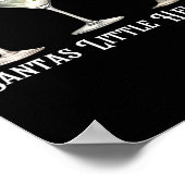 Womens Retro Funny Santa's Little Helper Martini M Poster (Ecke)