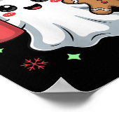 Womens Retro Ghost Beanie Weihnachtsfeiertag Weihn Poster (Ecke)