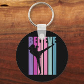 Womens Retro Kickboxing Womens Kickboxer Boxing Gl Schlüsselanhänger (Vorderseite)