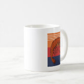 Womens Retro Shrimp Vibes Funny Marine Seafood Hum Kaffeetasse (VorderseiteRechts)