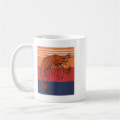 Womens Retro Shrimp Vibes Funny Marine Seafood Hum Kaffeetasse (Links)