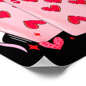 Womens Retro Six Seven 67 Meme Valentines Day Play Poster (Ecke)