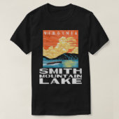 Womens Retro Smith Mountains Lake Virginia WPA Sty T-Shirt (Design vorne)