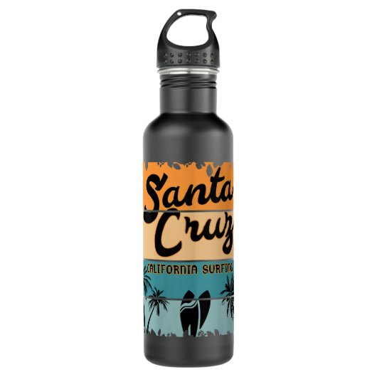 Womens Retro Vintag Santa Cruz Edelstahlflasche (Vorderseite)