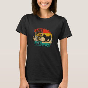Womens Retro Vintag Sunset Best Maltese Dog Mama E T-Shirt