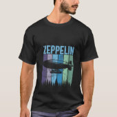 Womens Retro Zeppelin 70er 80er Dirigible Airship T-Shirt (Vorderseite)