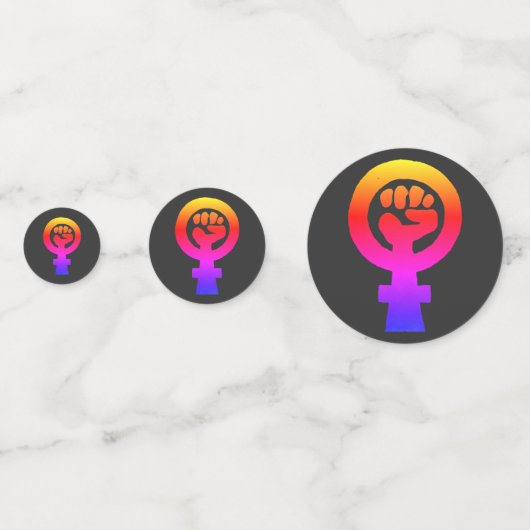 Women's Rights Colorful Konfetti (Rückseiten)