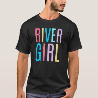 Women's River Girl Niedlich Summer Vintag Tubing F T-Shirt