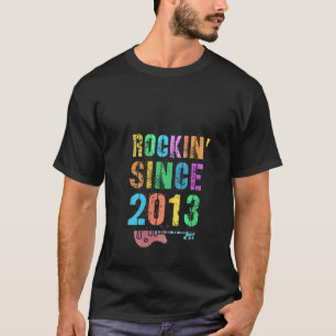 Womens Rockin' Seit 2013 Vintag Rockstar 10th Bi T-Shirt