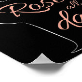 Womens Rose All Day Elegant Connoisseur Wine Lover Poster (Ecke)