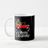Womens Rottweiler Dog On Christmas Tree Red Truck Kaffeetasse (Links)