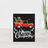 Womens Rottweiler Dog On Christmas Tree Red Truck Karte (Vorderseite)