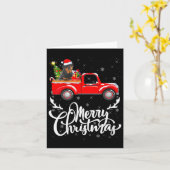 Womens Rottweiler Dog On Christmas Tree Red Truck Karte (Gelbe Blume)