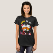 Women's Rum Is My Valentine Hearts Matching Drinke T-Shirt (Vorne ganz)