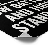 Womens Running On Low Battery And High Standards F Poster (Ecke)